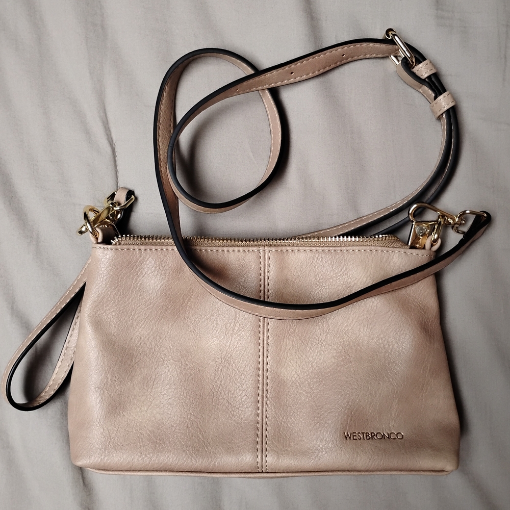 Westbranco Neutral Beige Crossbody Bag with Adjustable Strap
